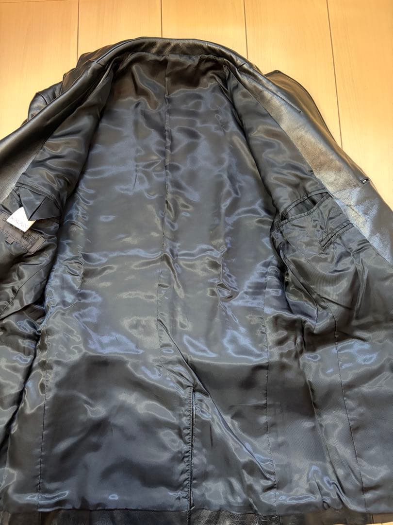 【COMME CA DU MODE】コムサデモード　レザーテーラード黒