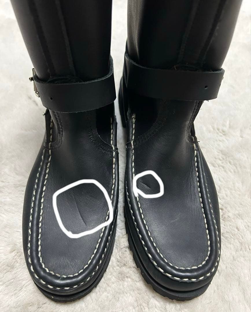 RUSSELL MOCCASIN/ロングブーツ/ZEPHYR/size5.5/黒