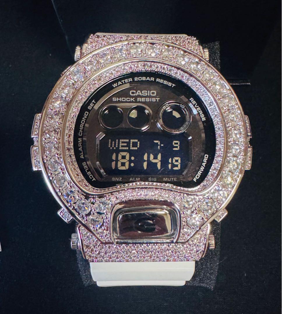 G-SHOCK ダイヤモンド デコレーション ギラギラ ホワイト 白 値下げ