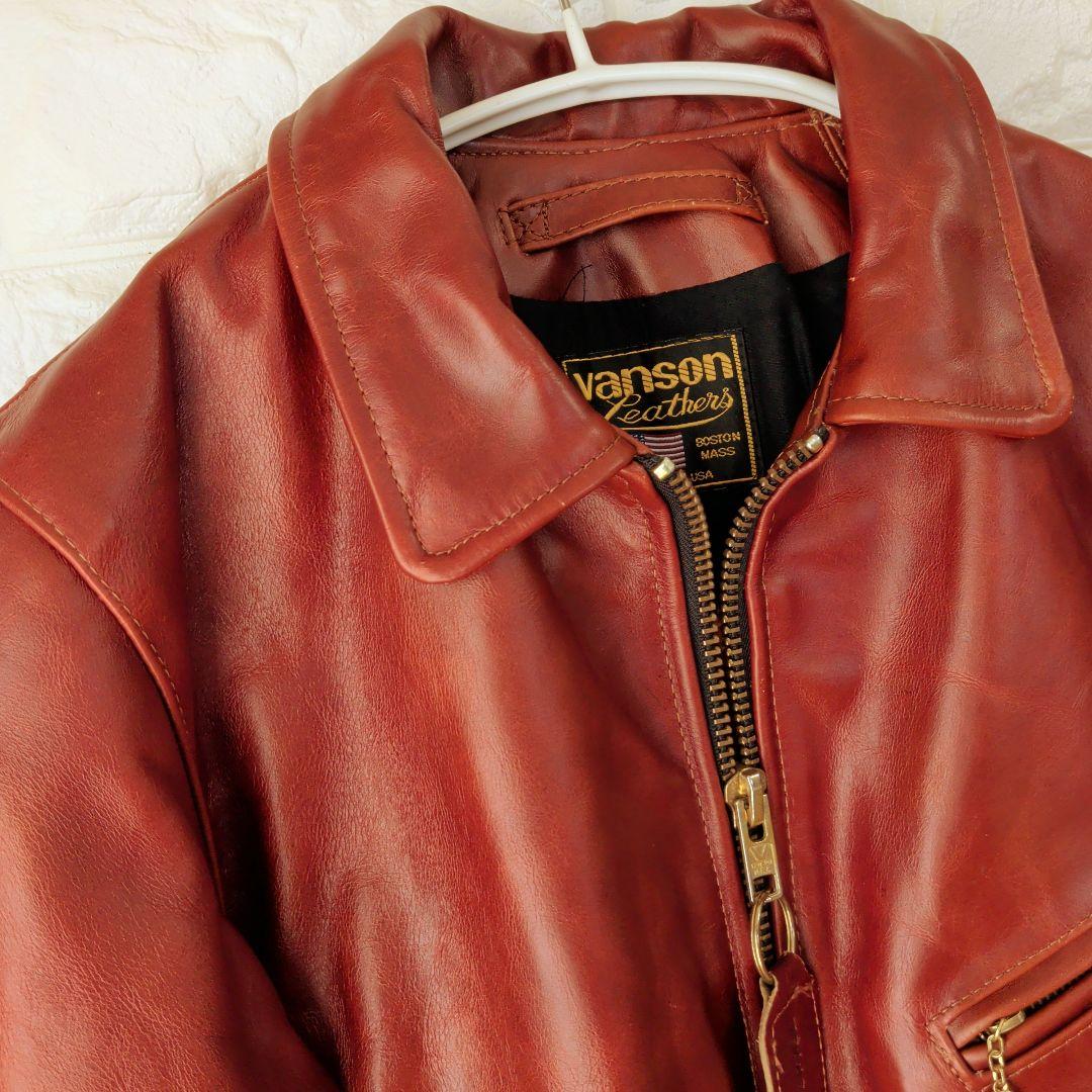 Vanson エンフィールド レザー ジャケット 34オクタゴン