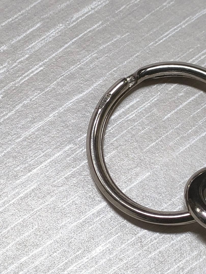 夜*性様 シルバー 925製&ターコイズキーホルダーチェーン 全長10cm27.