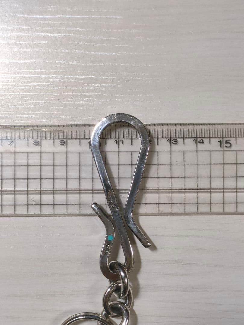 夜*性様 シルバー 925製&ターコイズキーホルダーチェーン 全長10cm27.