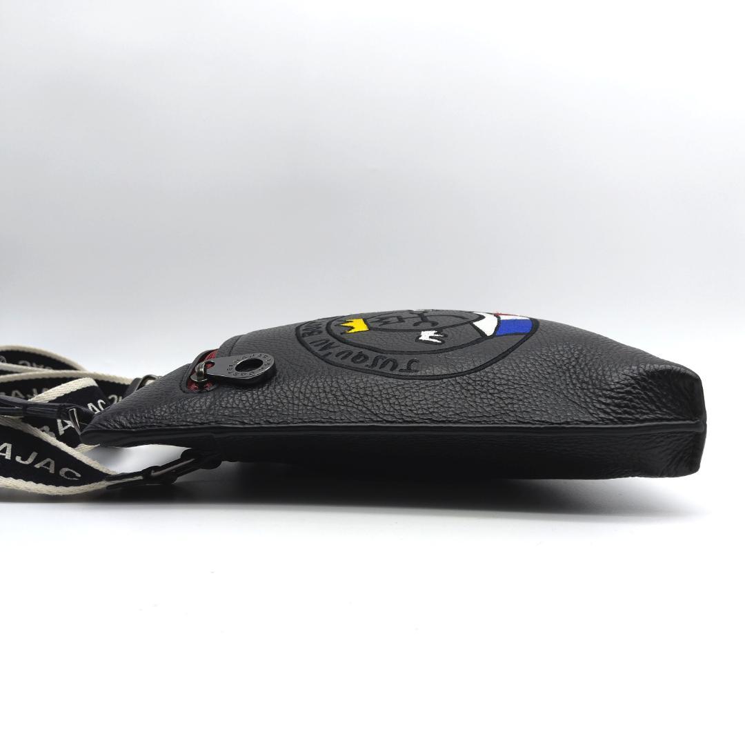 現行 極美品 カステルバジャック ショルダーバッグ LINK レザー ブラック