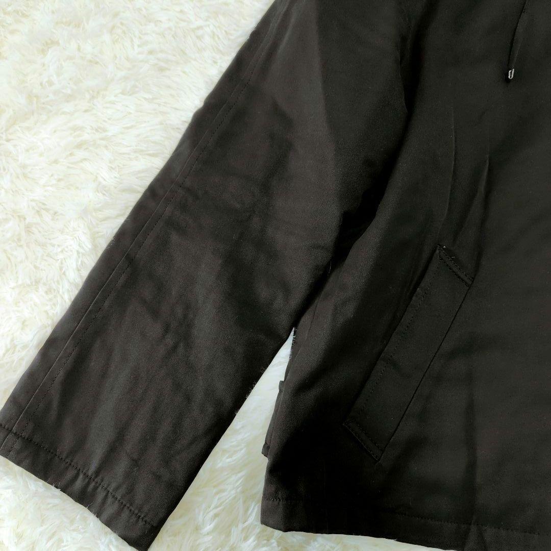 【大きいサイズ】23区　モッズコート　黒　フォックスファー　48