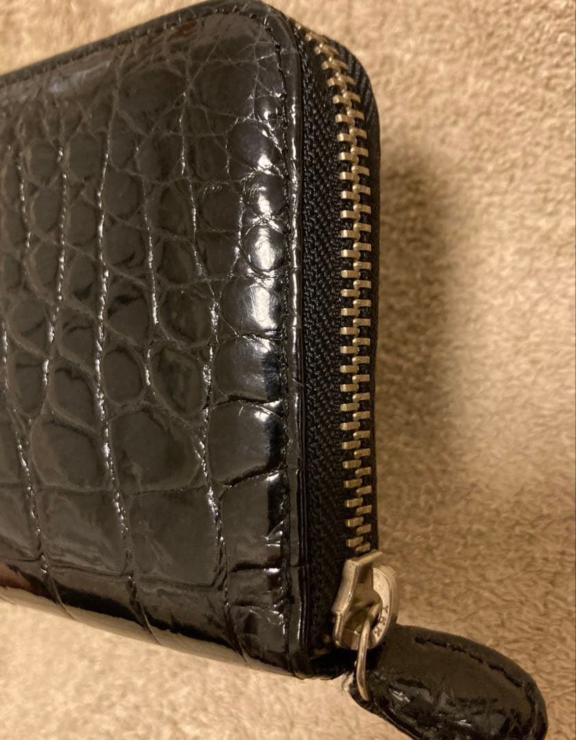 JRA認定品 クロコダイル 長財布 ブラック
