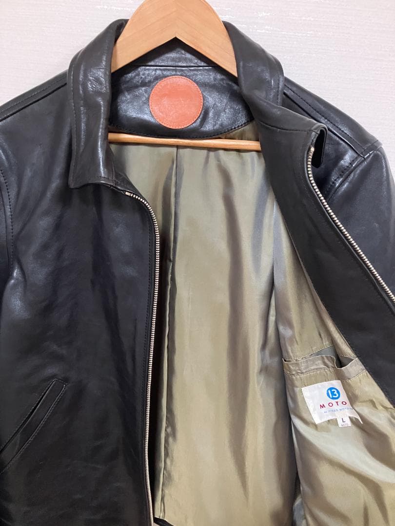 MOTOR ホースレザー スポーツジャケット　L ブラックモト　モーター