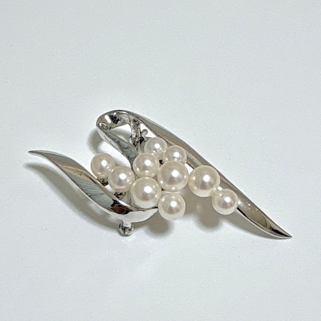 美品✨皇室御用達 ミキモト アコヤ 真珠 10珠 パール ブローチ
