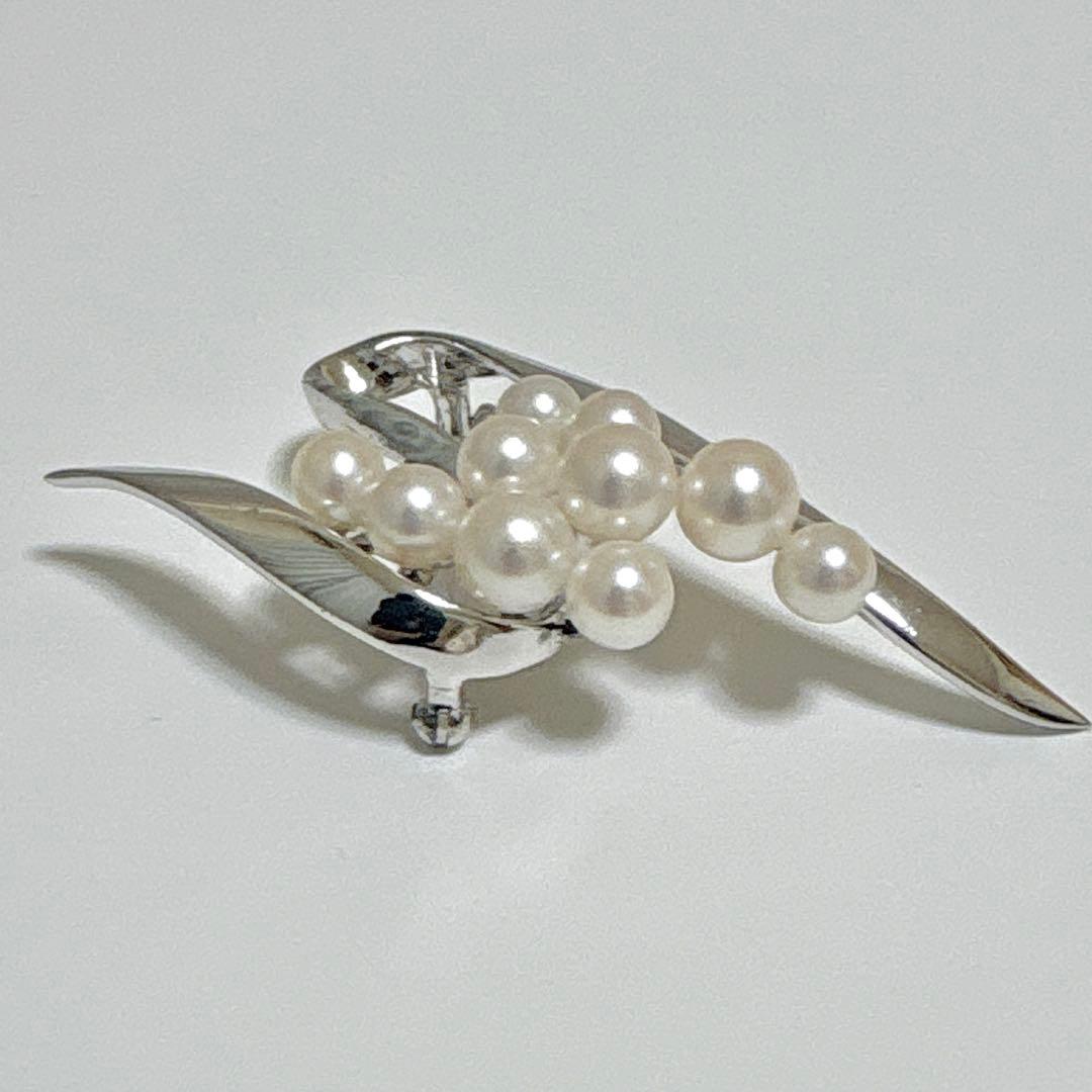 美品✨皇室御用達 ミキモト アコヤ 真珠 10珠 パール ブローチ