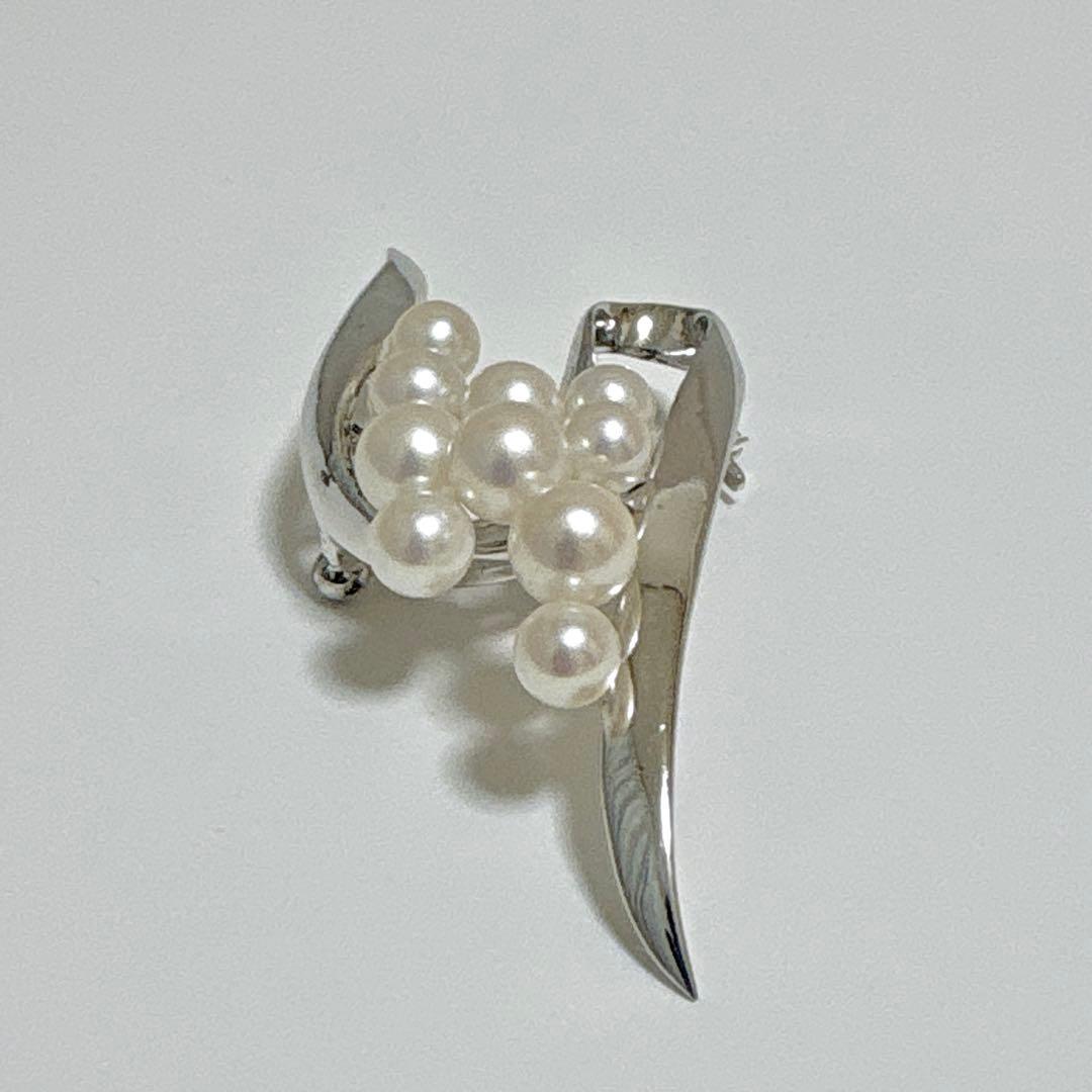 美品✨皇室御用達 ミキモト アコヤ 真珠 10珠 パール ブローチ