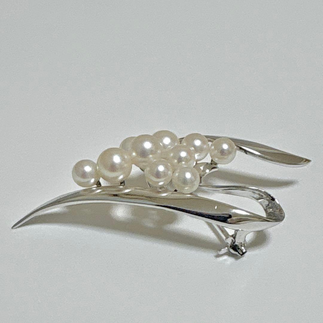 美品✨皇室御用達 ミキモト アコヤ 真珠 10珠 パール ブローチ