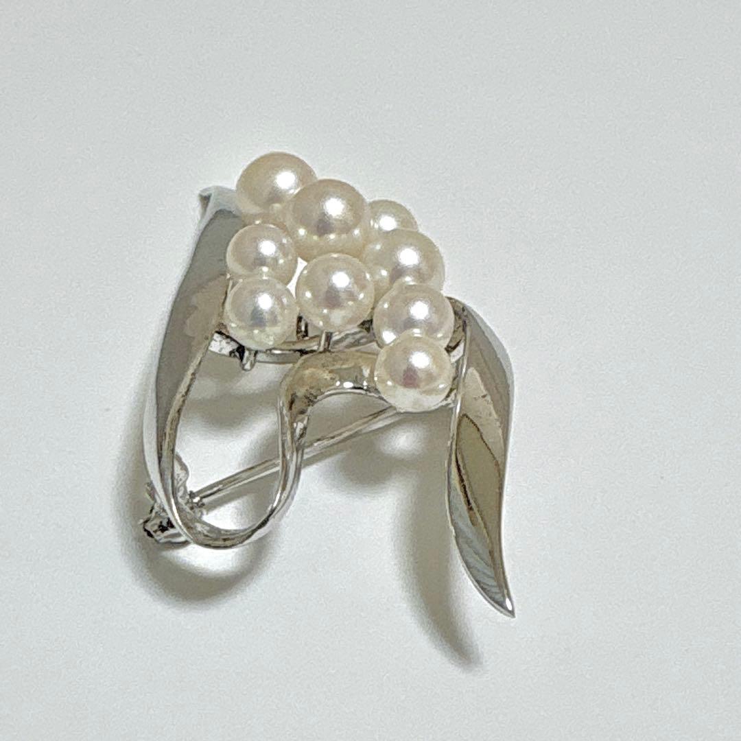 美品✨皇室御用達 ミキモト アコヤ 真珠 10珠 パール ブローチ