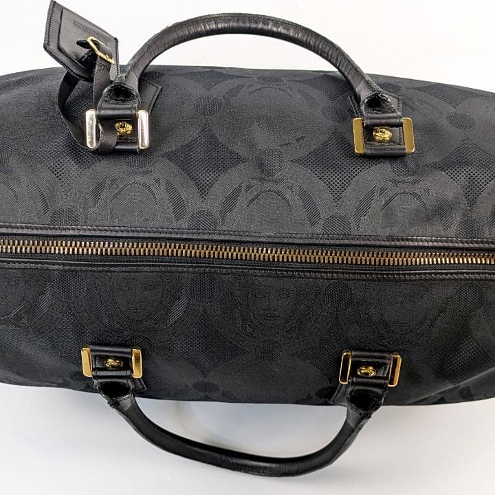 【美品】ジャンニヴェルサーチ ボストンバッグ ロゴ総柄 メデューサ ナイロン