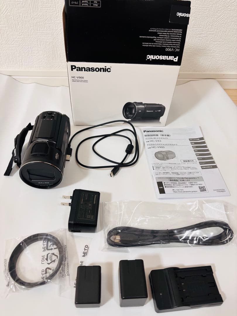 【超美品】Panasonic HC-V900 互換バッテリー付／付属品完備