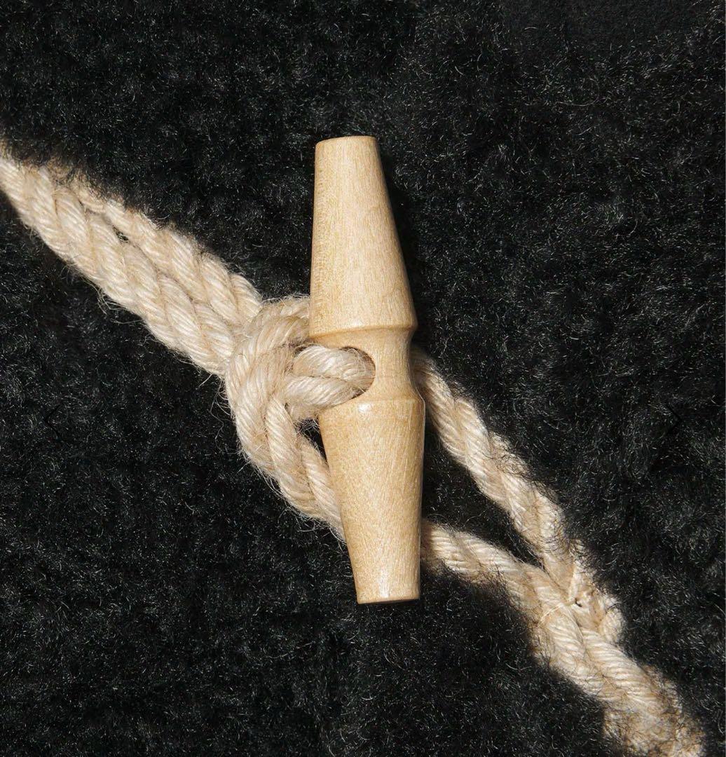 【HYKE】DOUBLE FACE DUFFEL JACKET ブラック　1