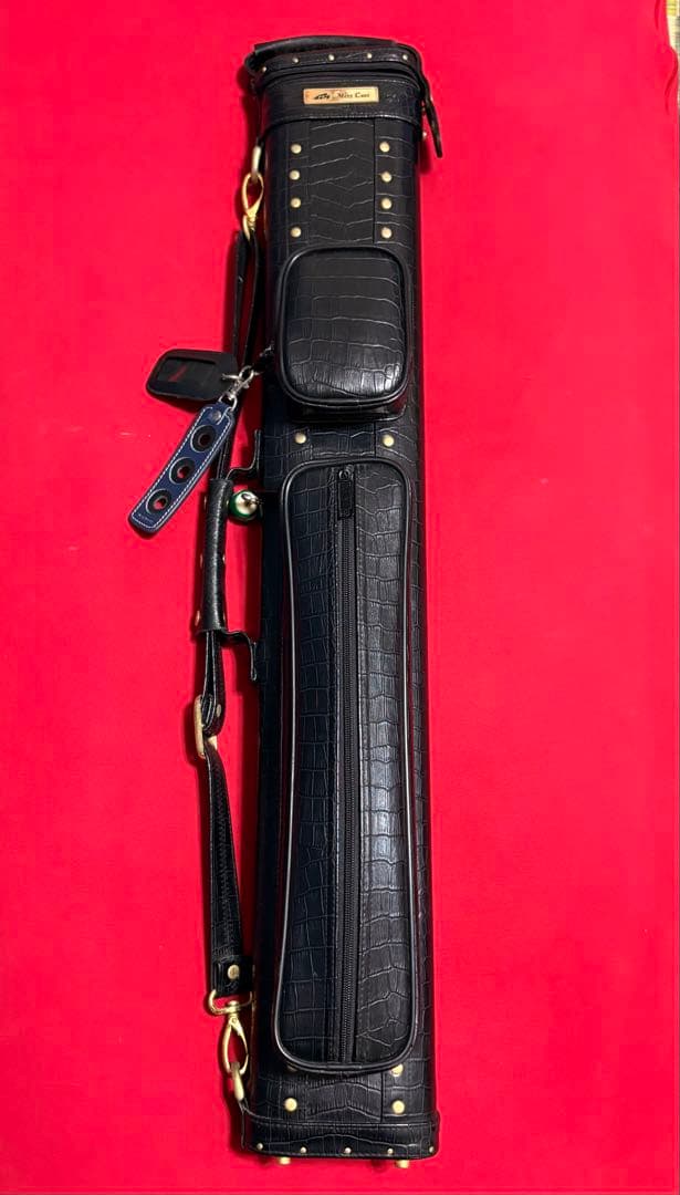 ビリヤード　キューケース MEZZ 3×5クロコダイル風 黒