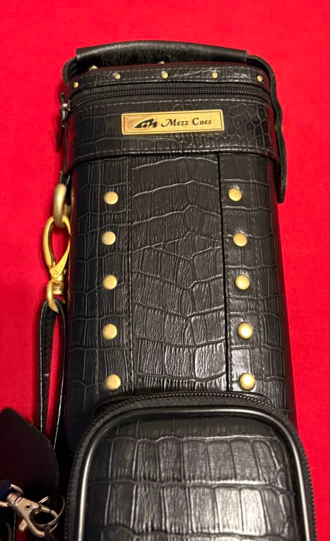 ビリヤード　キューケース MEZZ 3×5クロコダイル風 黒