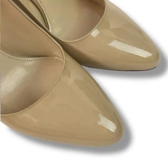 正規品 PRADA プラダ パテントレザー パンプス ハイヒール ベージュ