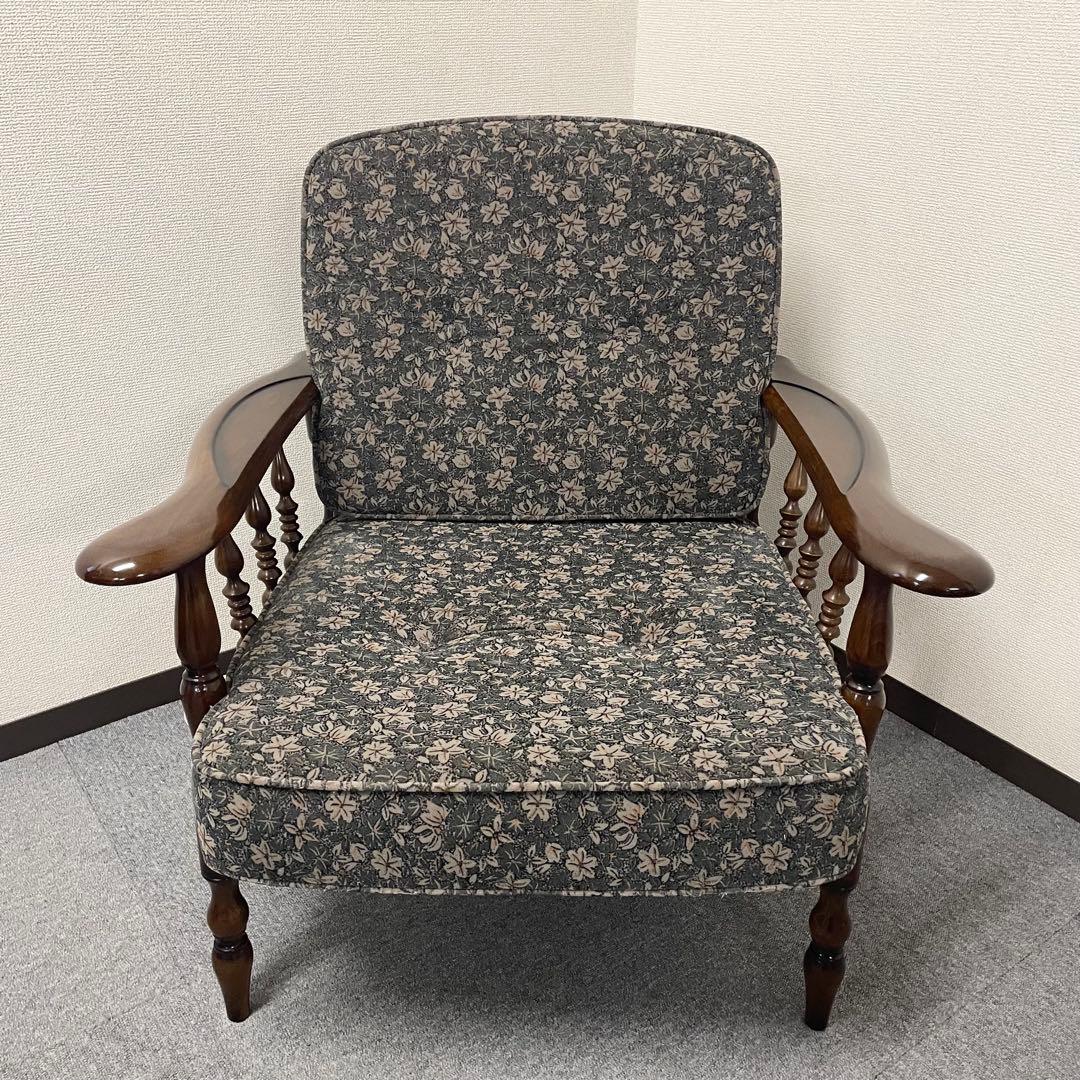 【美品】① カリモク WC6000 肘掛け椅子 1P一人掛けソファ