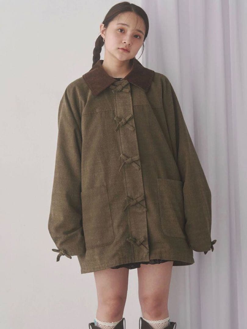 【美品】merry jenny / ribbonハンティングジャケット