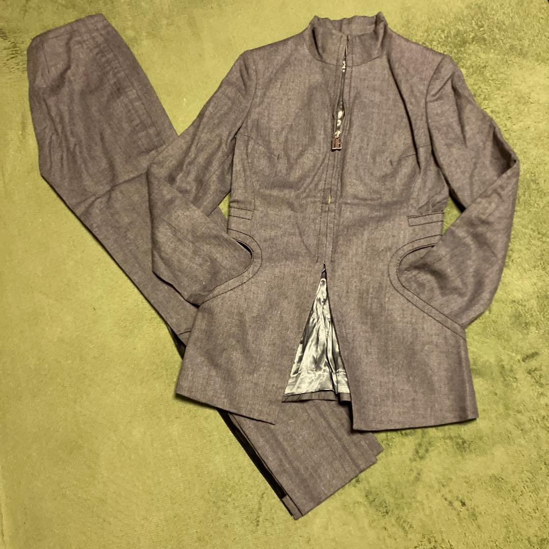 ダークビッケンバーググレーパンツスーツ美品