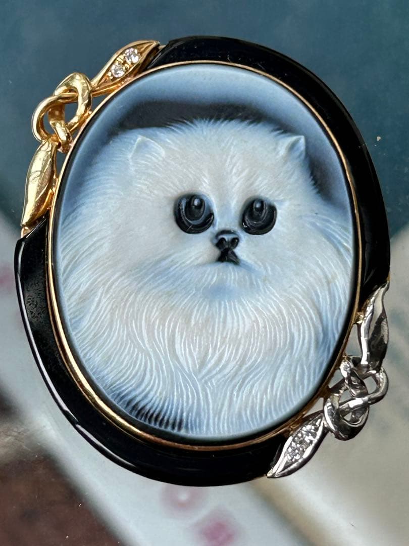 カメオ　18金、プラチナ、刻印有り