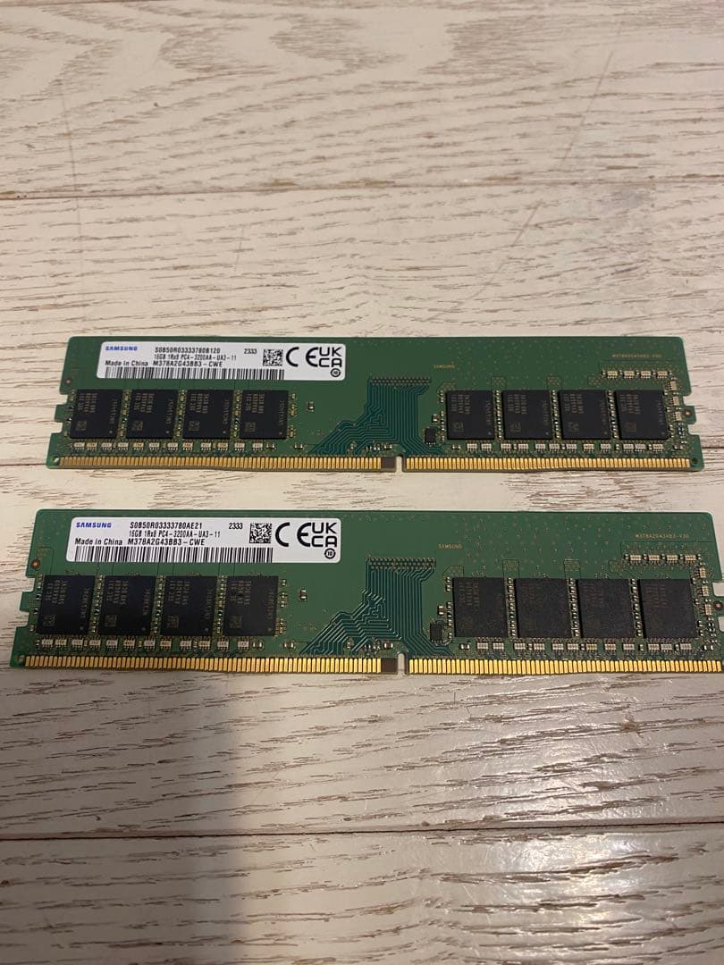 Samsung 16GB DDR4 メモリ 3200MHz 2枚