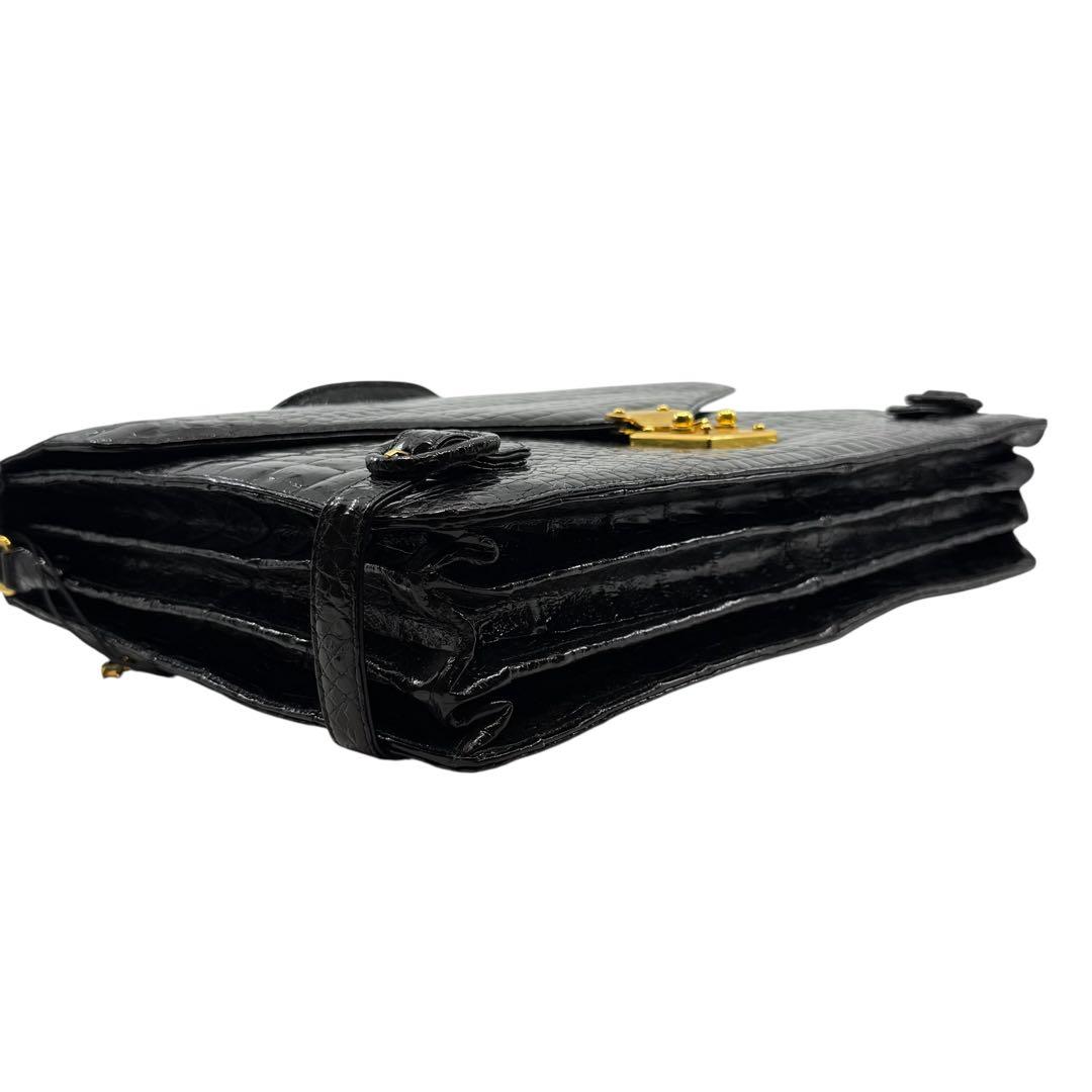 【最高峰】CITE認定　クロコダイル　ビジネスバッグ　トート　ショルダー　A4