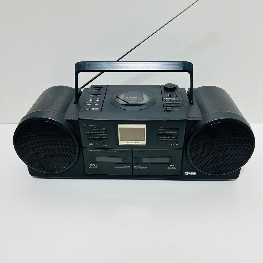 【再生ok】SHARP QT-77CD コンパクトディスク ダブルカセット