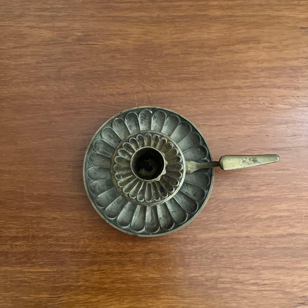 フランスアンティーク　キャンドルスタンド　真鍮製　燭台　蝋燭台