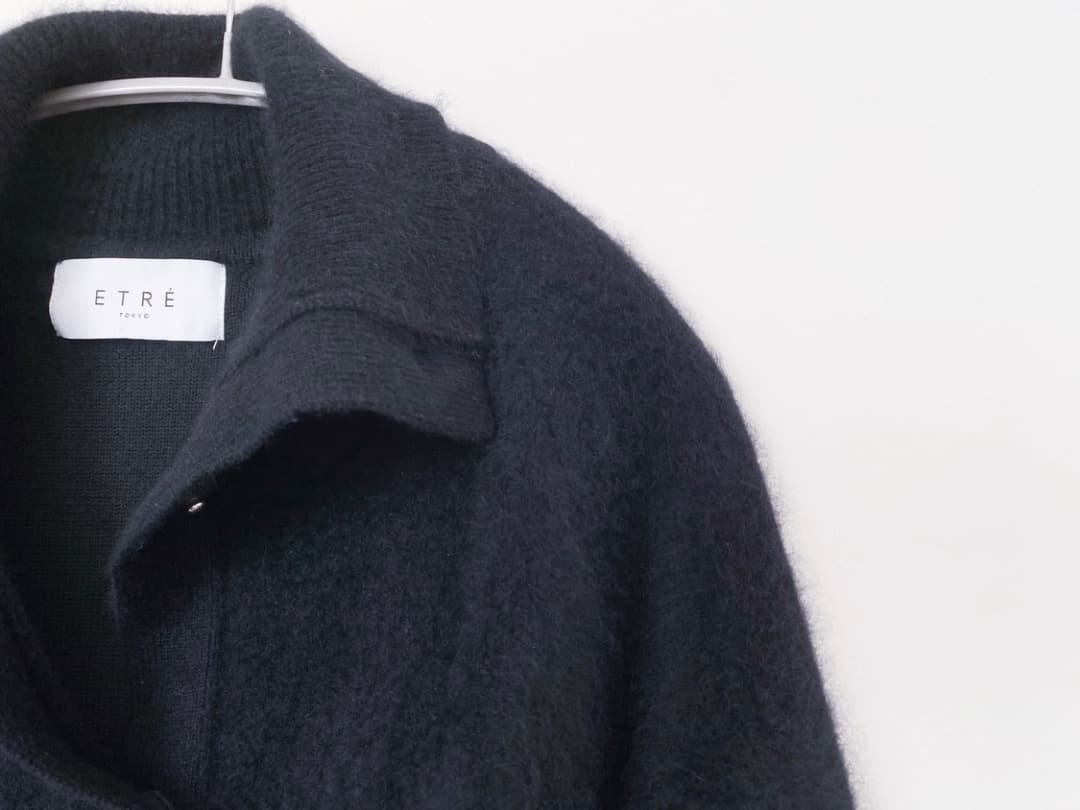 etretokyo エトレトウキョウ ラクーン ニット カーディガン コート 黒
