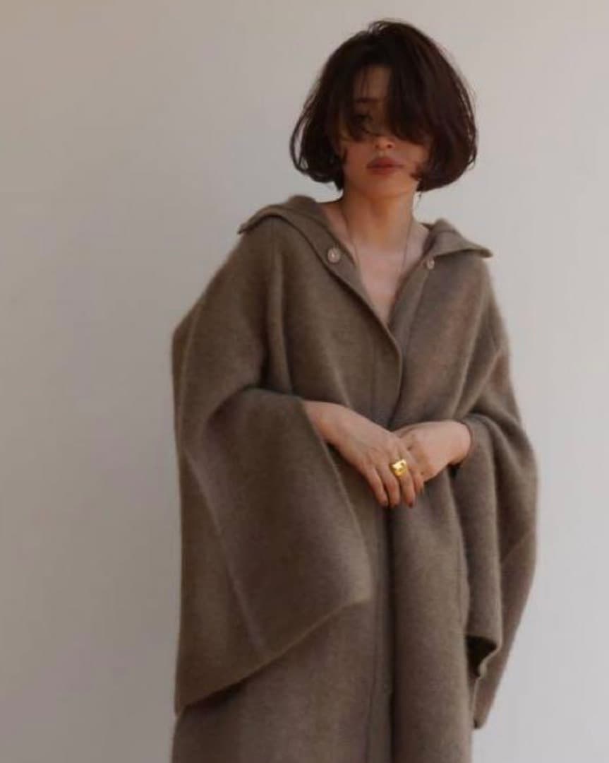 etretokyo エトレトウキョウ ラクーン ニット カーディガン コート 黒