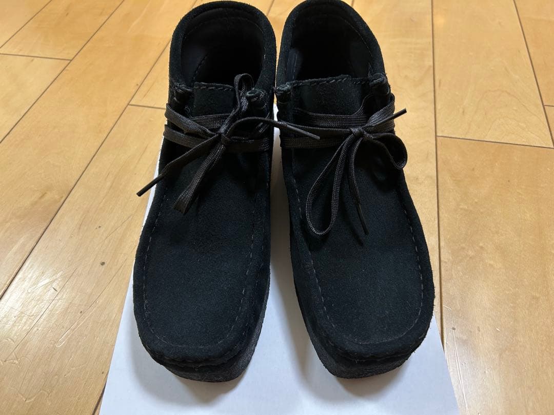 【美品】デッキシューズ モカシン ワラビー ブラックスエード　レディース