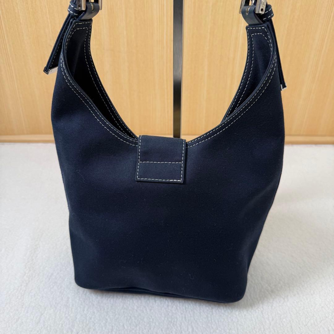 Fendi フェンディ デニム ハンドバッグ ネイビー マンマバケット