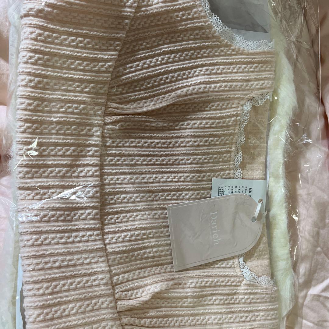 Darich ケーブルニットソーセットミニワンピース ピンク