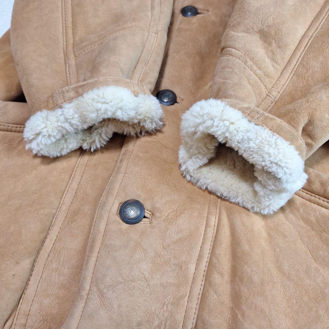 イタリア製✨ムートンコート　リアルレザー　裏ボア　サイズ50
