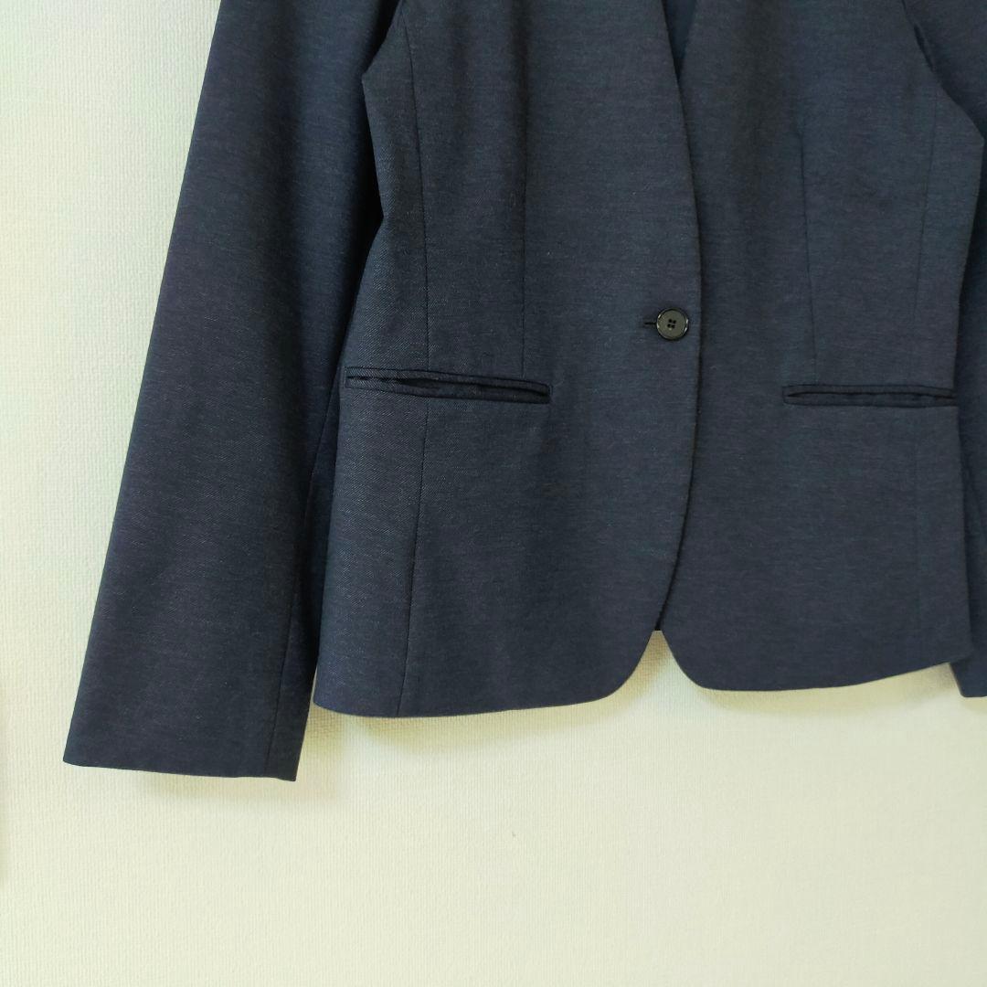 美品　A day in the life　40　洗えるノーカラーパンツスーツ