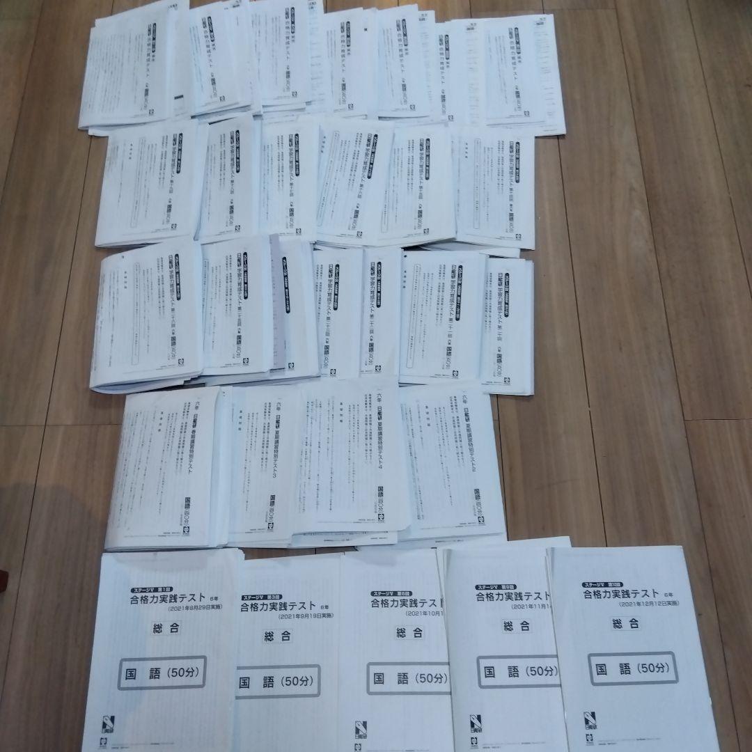 日能研6年生 4科目 育成テスト 春夏期講習 合格力実践テスト1年間合計30回分
