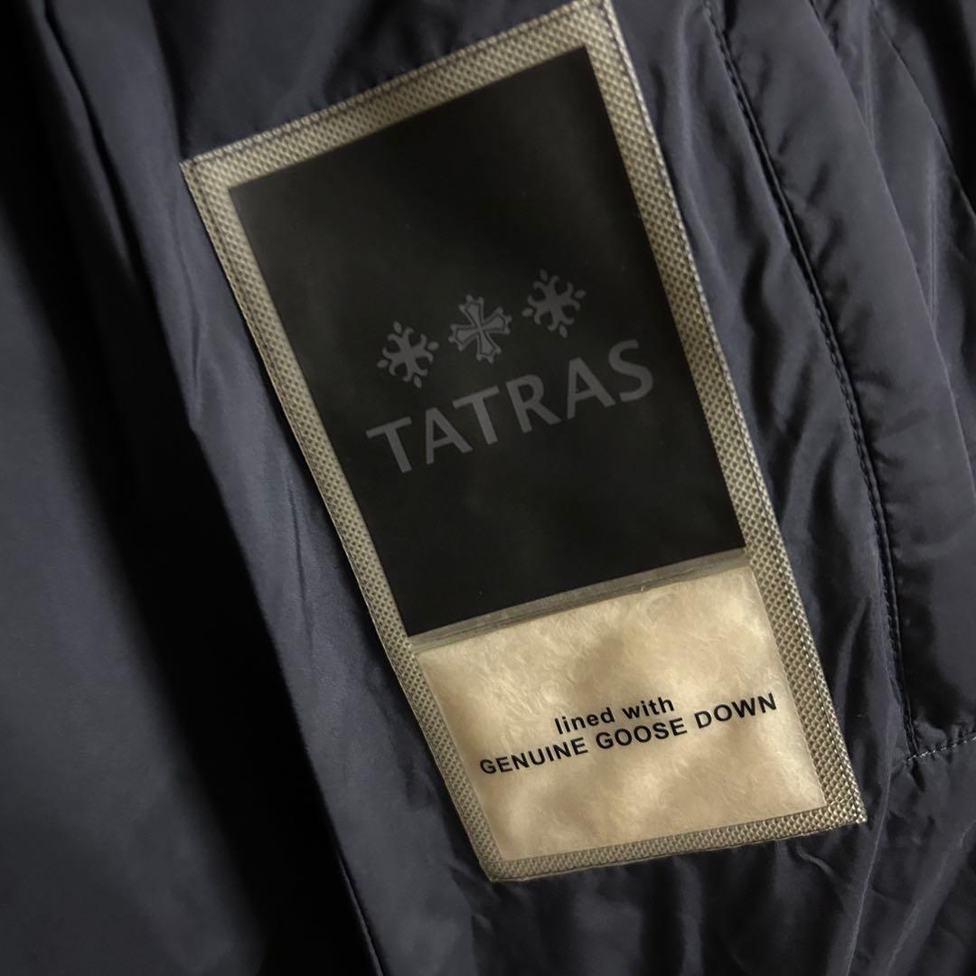 【美品】TATRAS ダウンジャケット ネイビー ベルト 人気 アゴーニャ