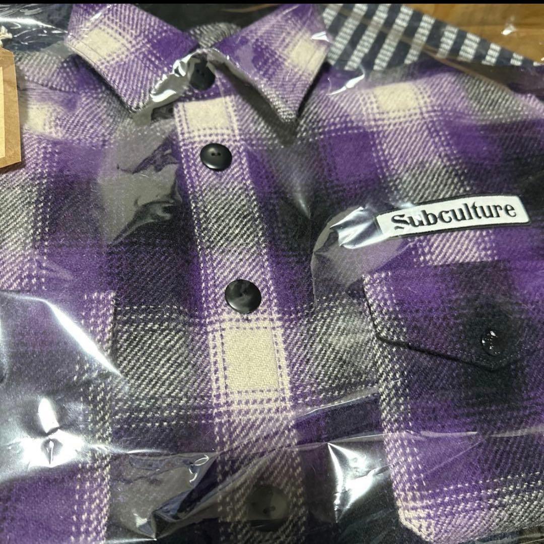 SUBCULTURE OMBRA CHECKJACKET PURPLE 2サイズ
