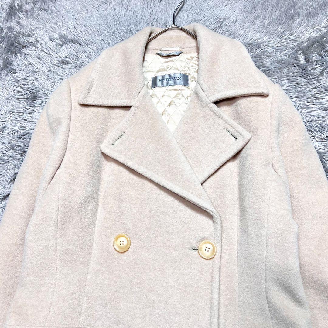 MaxMara SPORT MAX カシミヤ アンゴラ チェスターコート L相当