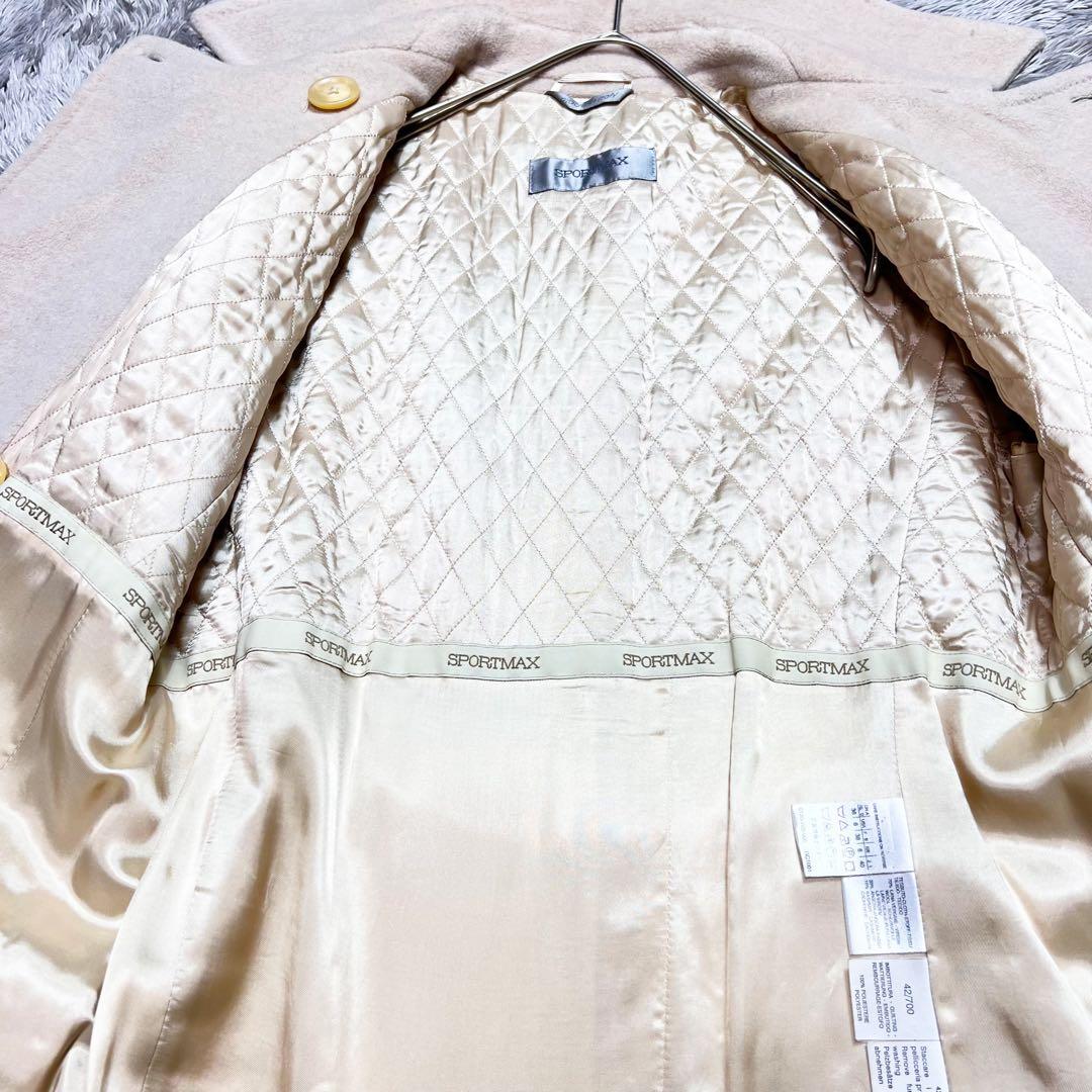 MaxMara SPORT MAX カシミヤ アンゴラ チェスターコート L相当