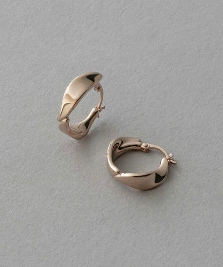 【juju】　ete　エテ　ピンクゴールド フープピアス