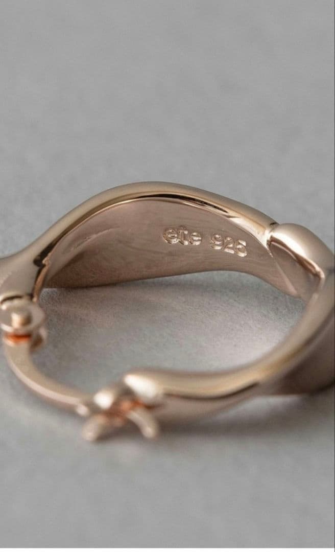 【juju】　ete　エテ　ピンクゴールド フープピアス