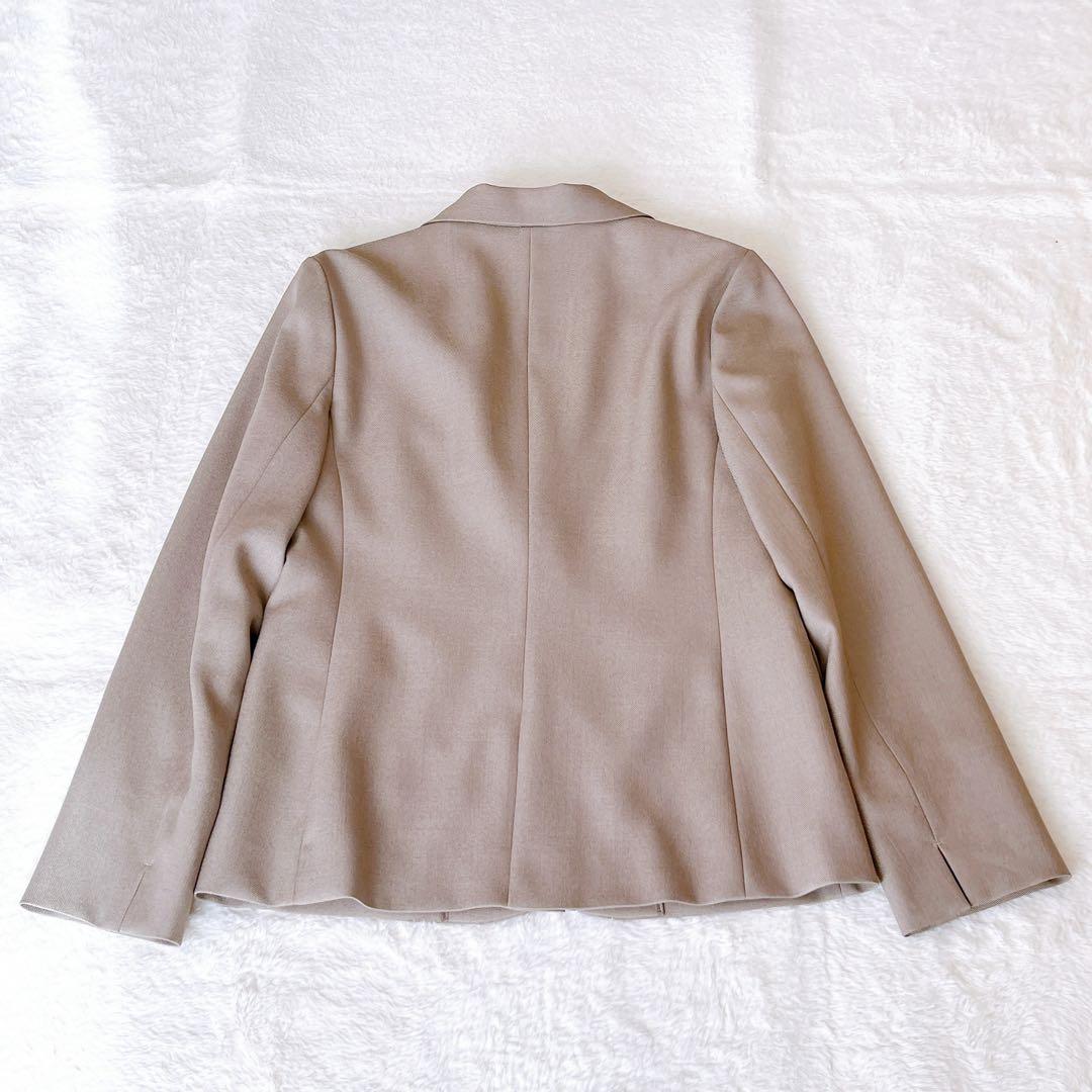 未使用級✨インディヴィ パンツスーツ セットアップ　ベージュ　Mサイズ　洗える