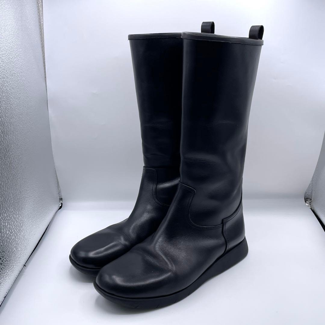 バーバリー【24】 BURBERRY ジョッキーブーツ/レザー✨ラウンドトゥ