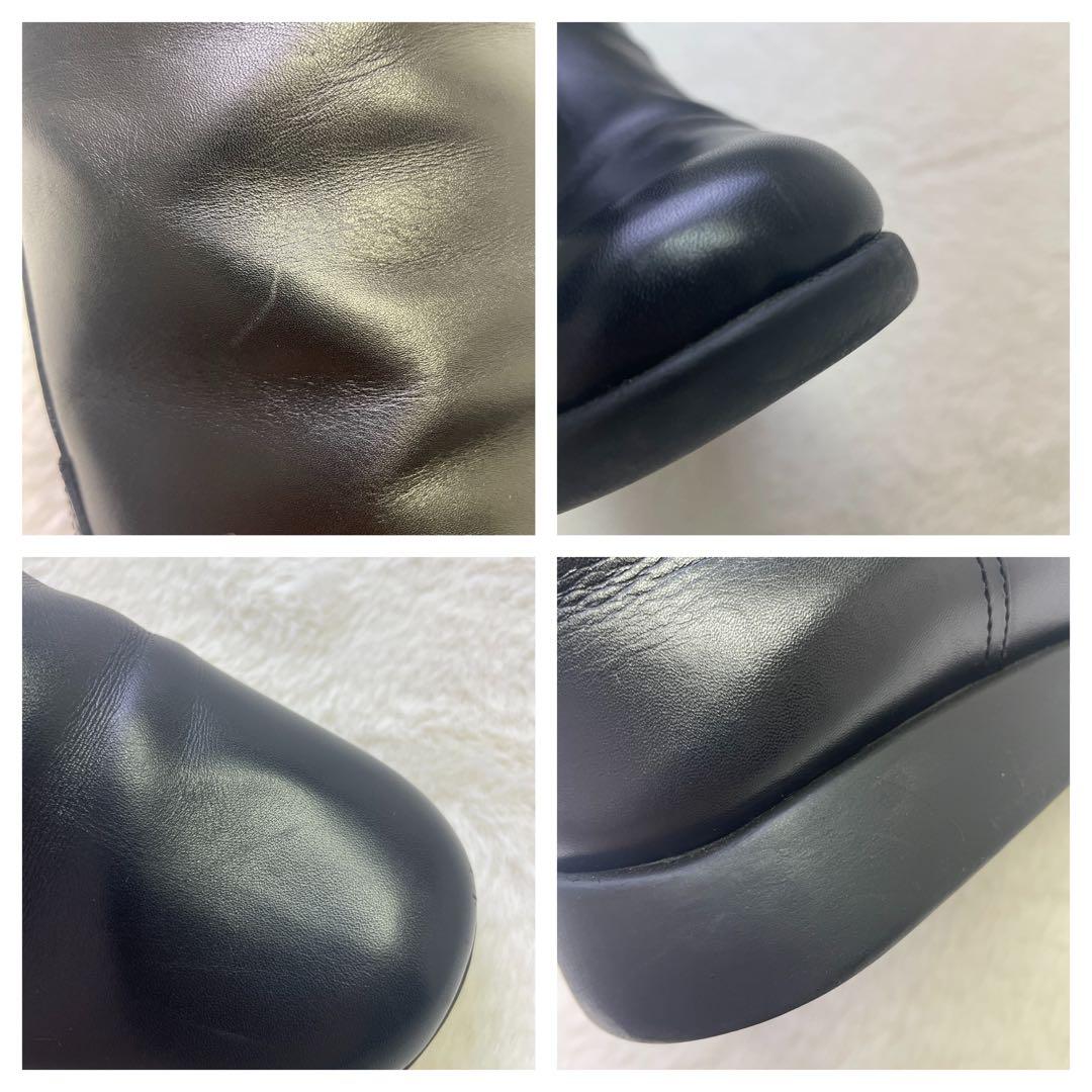 バーバリー【24】 BURBERRY ジョッキーブーツ/レザー✨ラウンドトゥ