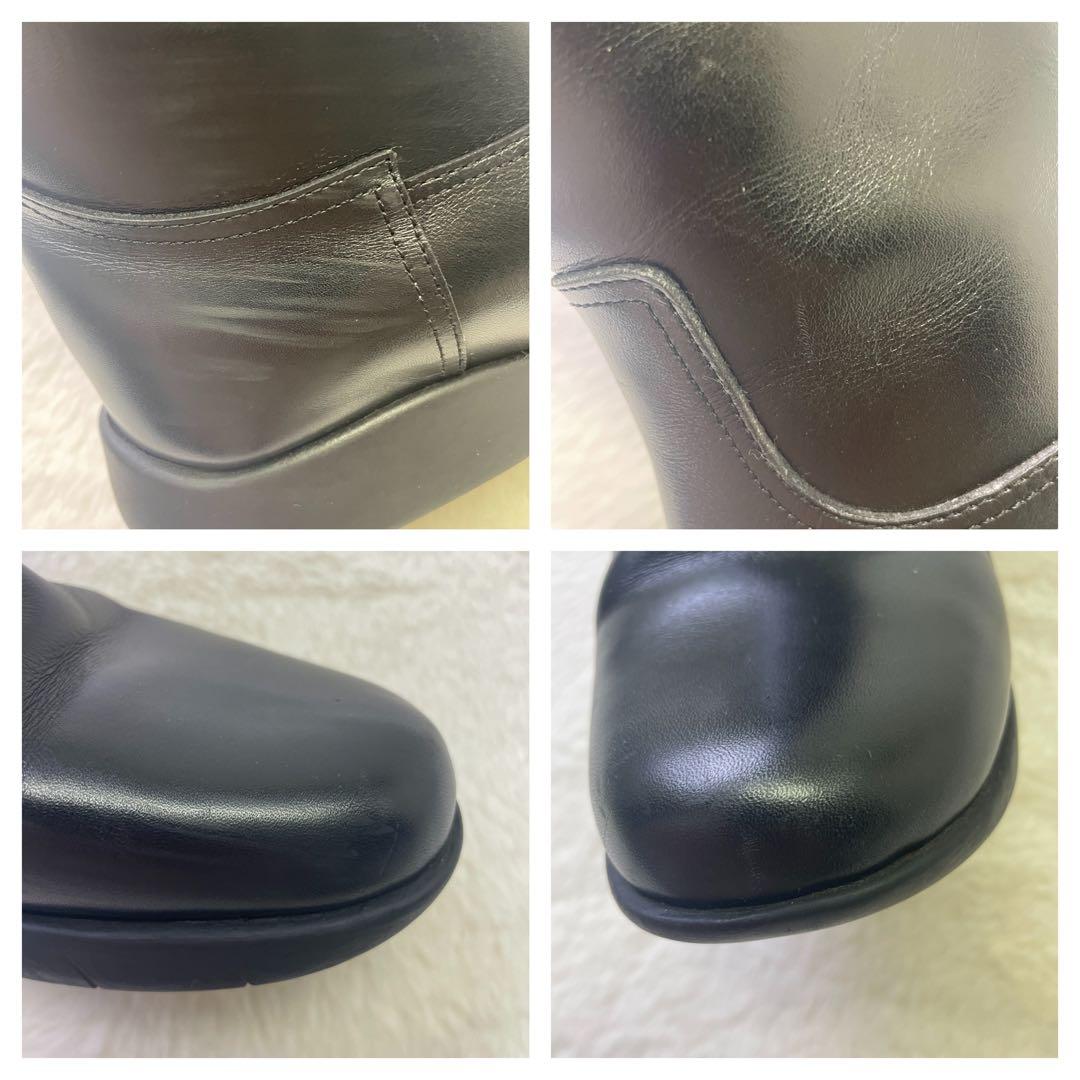 バーバリー【24】 BURBERRY ジョッキーブーツ/レザー✨ラウンドトゥ