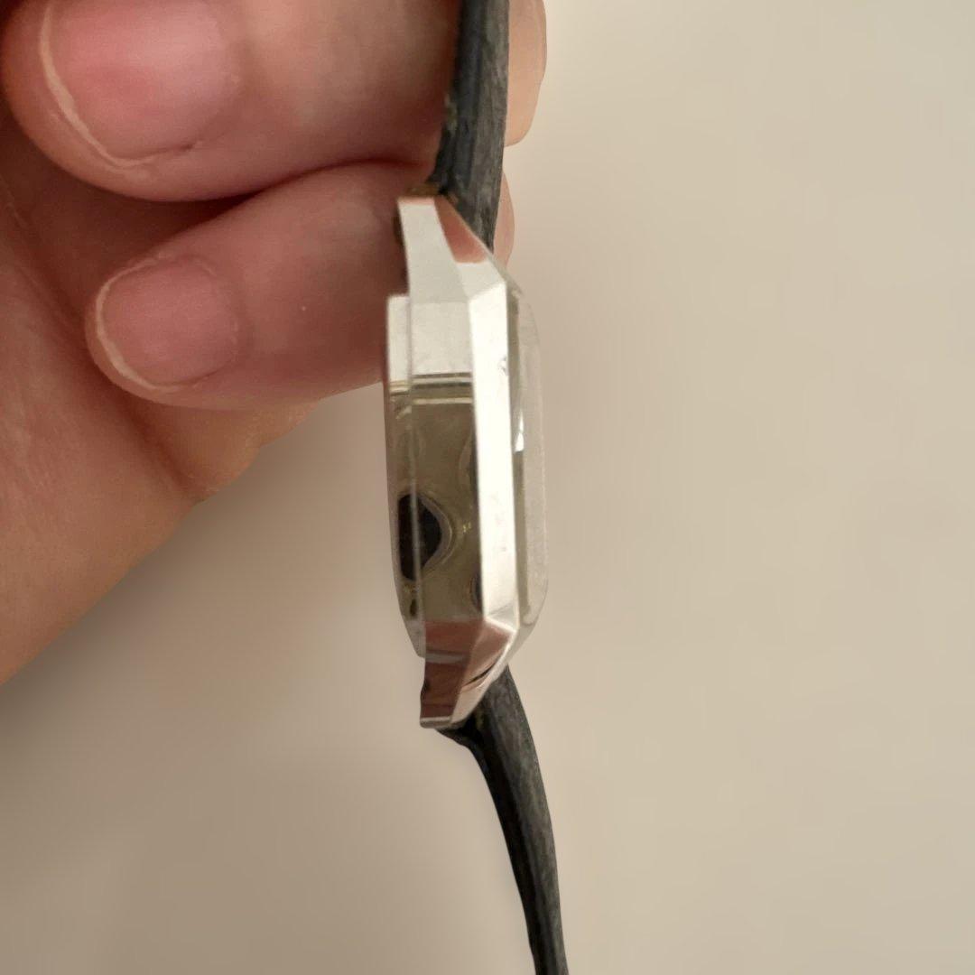 美品 18KWG SEIKOセイコー アンティークレディースレザーバンド 腕時計