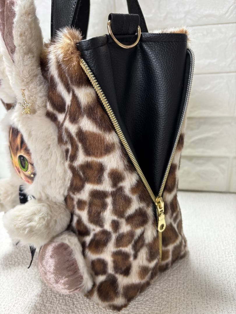 う*ん様 コヤンイサムチョン　サイドファスナーバッグ　サンダーちゃん　ヒョウ柄