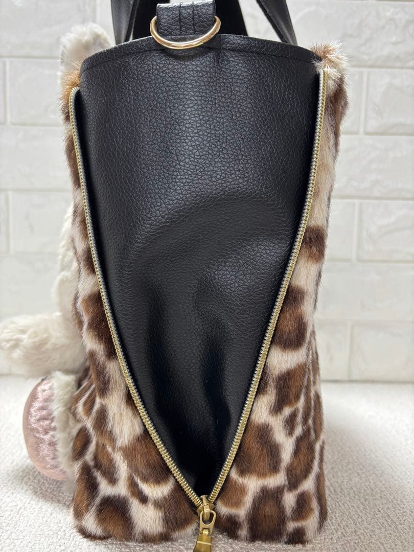 う*ん様 コヤンイサムチョン　サイドファスナーバッグ　サンダーちゃん　ヒョウ柄